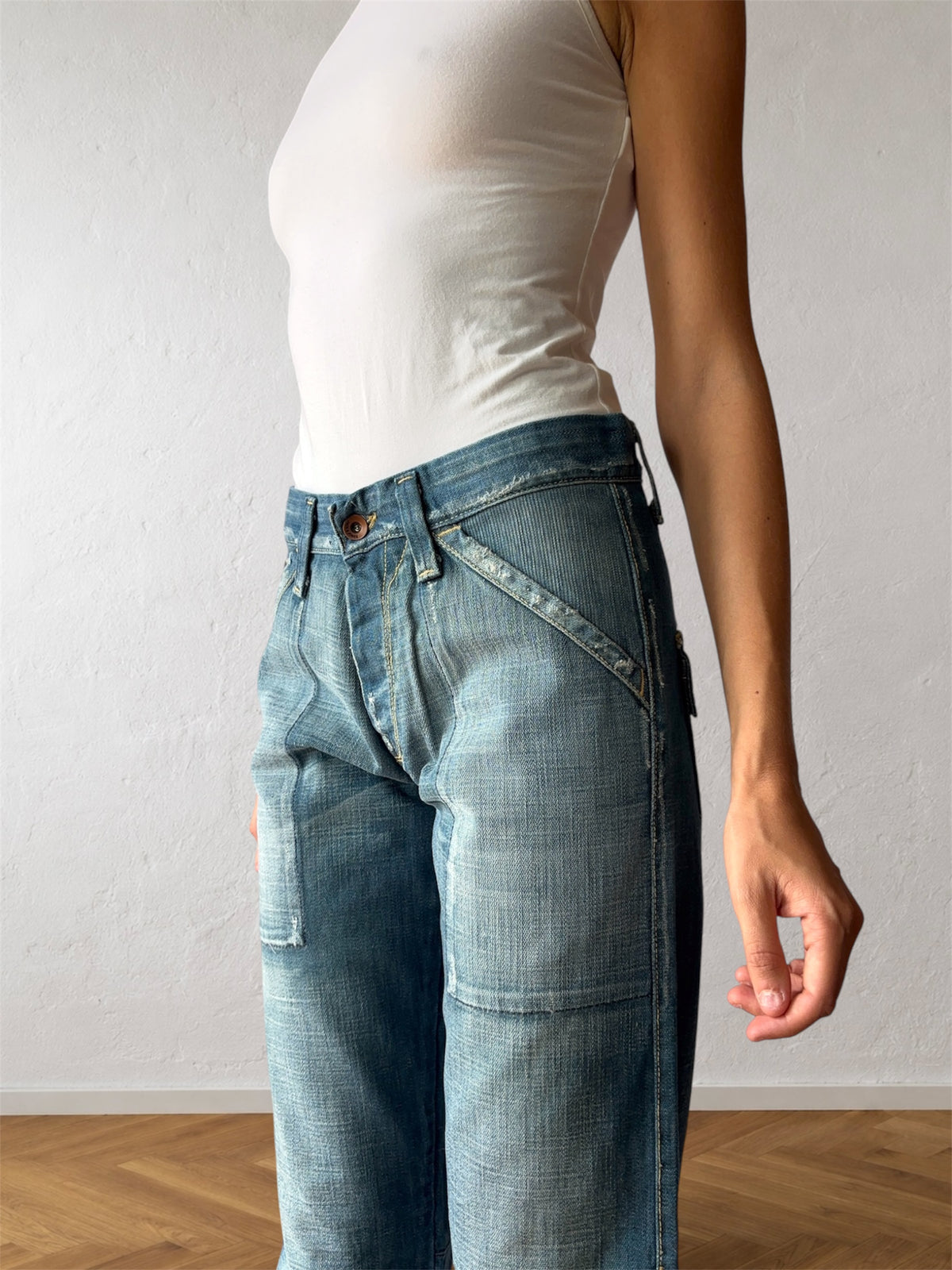 Jack & Jones anni 90 blu slavato cargo