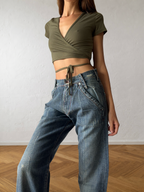 Jean Energie baggy gris évasé années 90