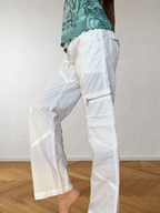Pantalon cargo parachute blanc GAS années 2000