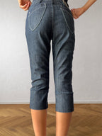 Jeans Capri scuri affusolati chic anni 90