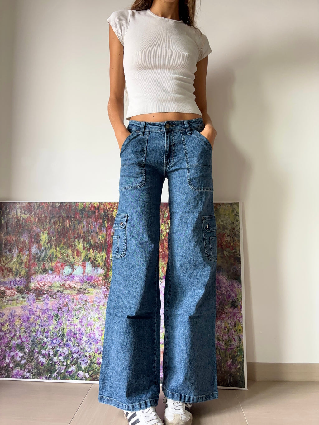 Good&Liu 90s flared cargo jeans