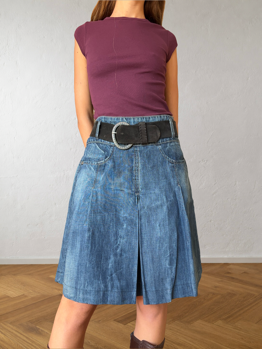 Gonna Miss Sixty al ginocchio in jeans e lino