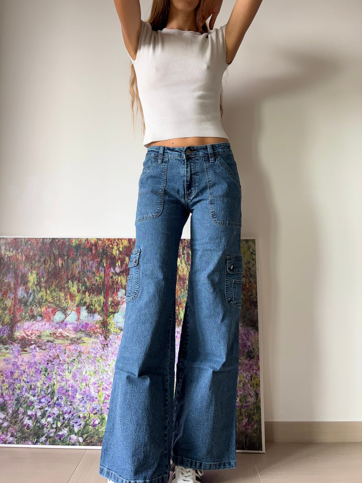 Good&Liu 90s flared cargo jeans