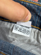 Jeans svasati con disegni fatti a mano anni 2000