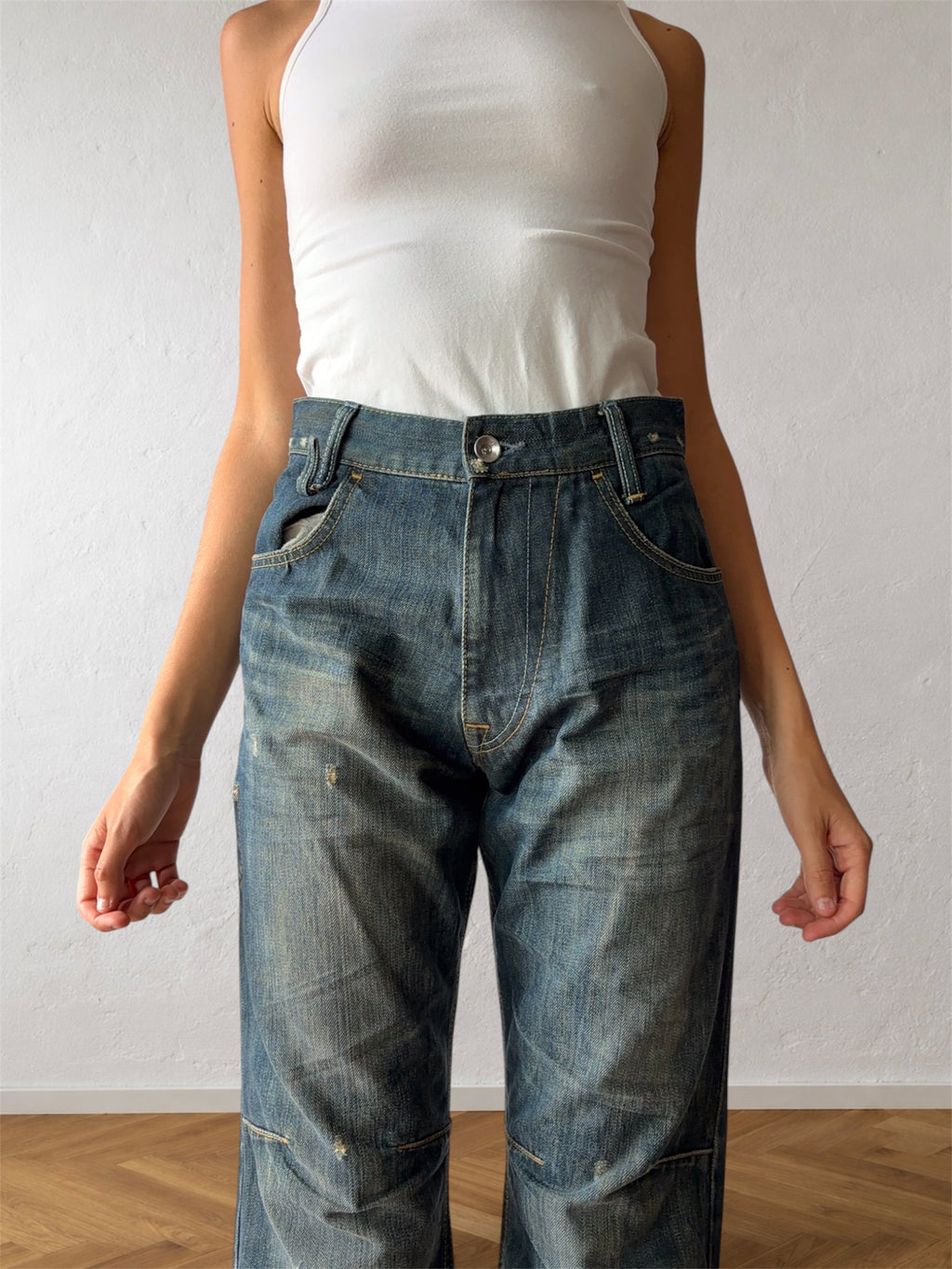 90s Energie Miss Sixty cargo jeans with back zipper
