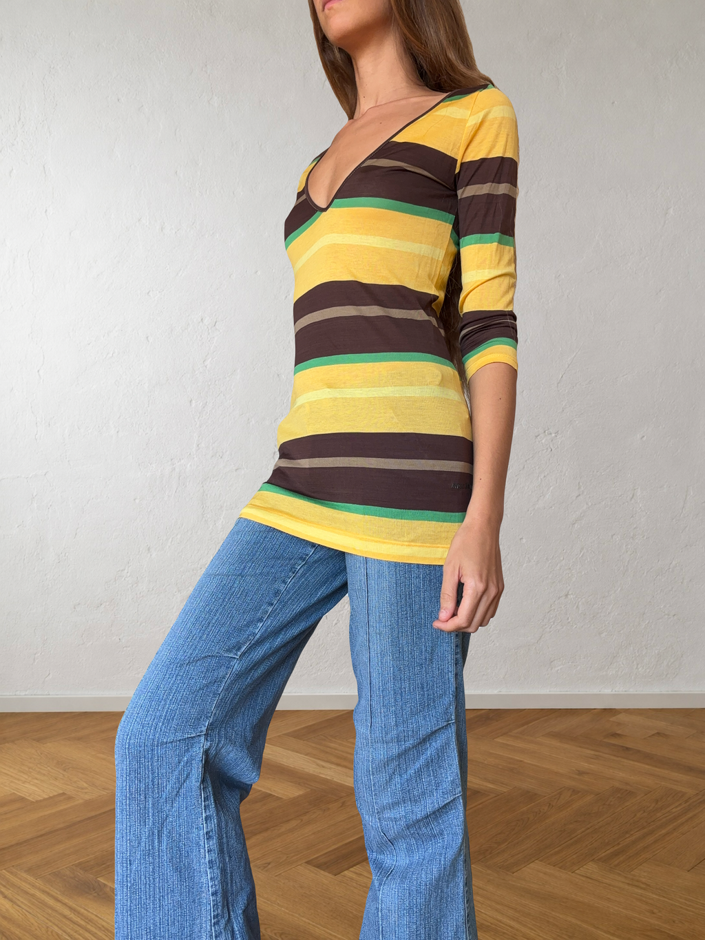 Haut / cache-maillot Miss Sixty Y2K col en V