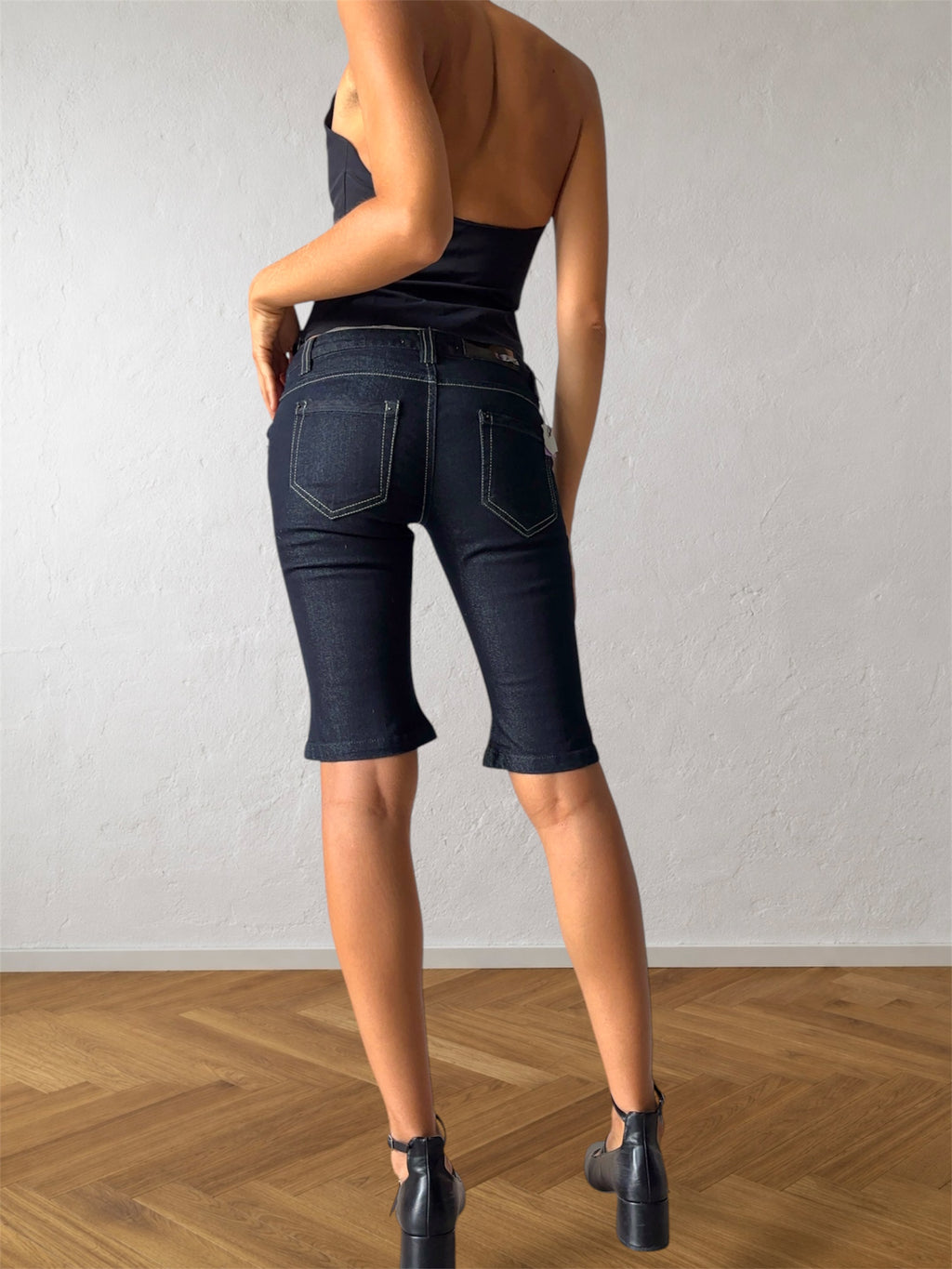 Short en jean taille basse années 2000