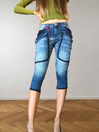 Jeans Capri cargo a vita bassa anni 2000