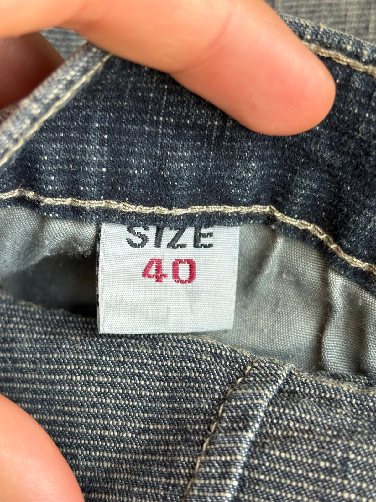 Jeans svasati cargo con disegni fatti a mano anni 2000