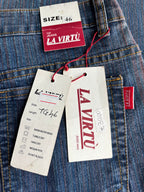 Jeans svasati con disegni fatti a mano anni 2000