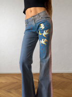 Jeans svasati disegni fatti a mano anni 2000