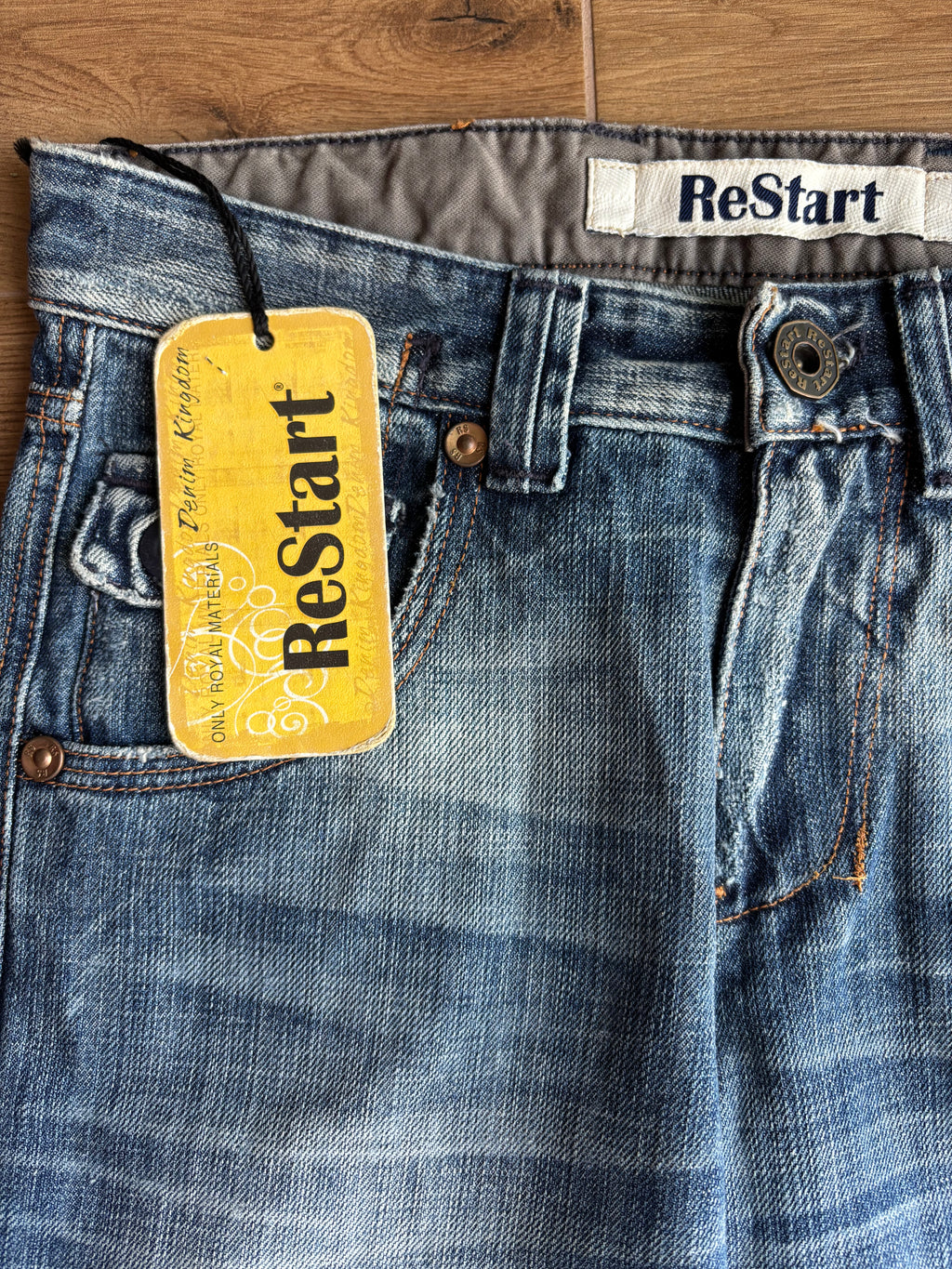 Jeans anni 90 dritti dettagli cargo