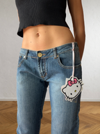 Jean Hello Kitty taille basse années 2000