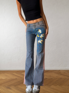 Jeans svasati disegni fatti a mano anni 2000