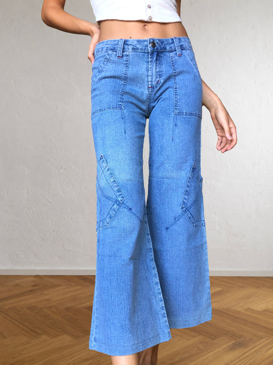 Jeans Vintage anni 90. Cargo Tasche diagonali