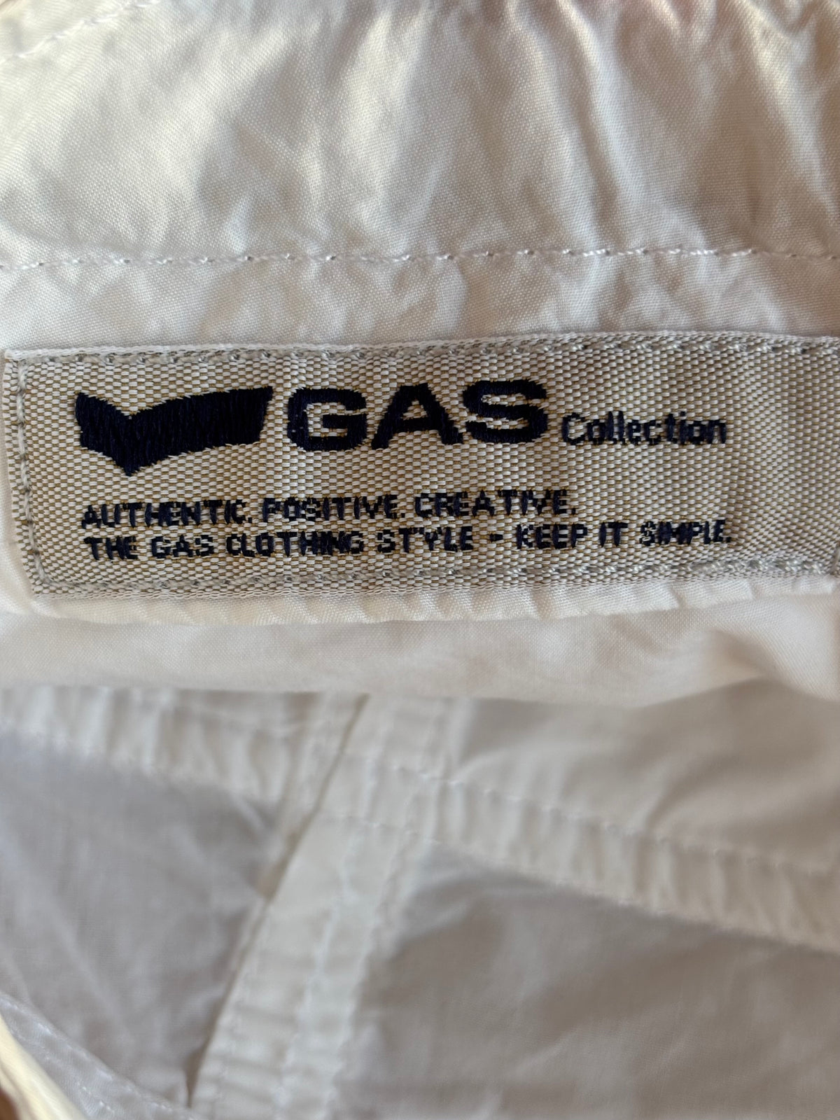 Pantalon cargo parachute blanc GAS années 2000