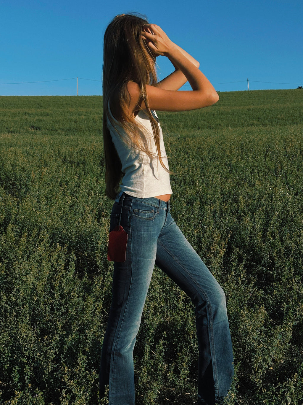 Jeans svasati Bootcut a vita bassa anni 2000
