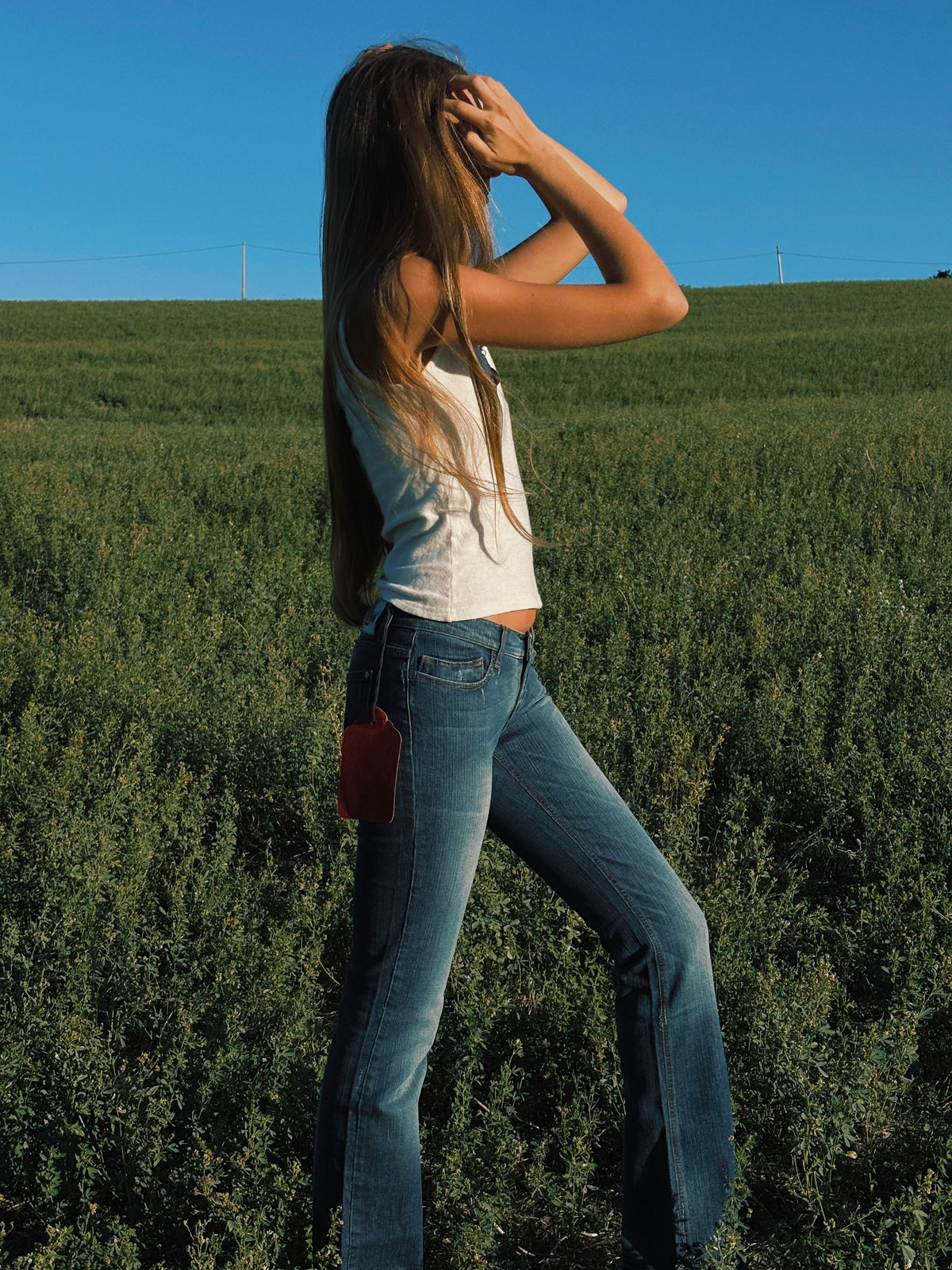 Jeans svasati Bootcut a vita bassa anni 2000
