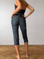 Jeans Capri scuri affusolati chic anni 90
