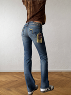 Jeans svasati Bootcut a vita bassa anni 2000