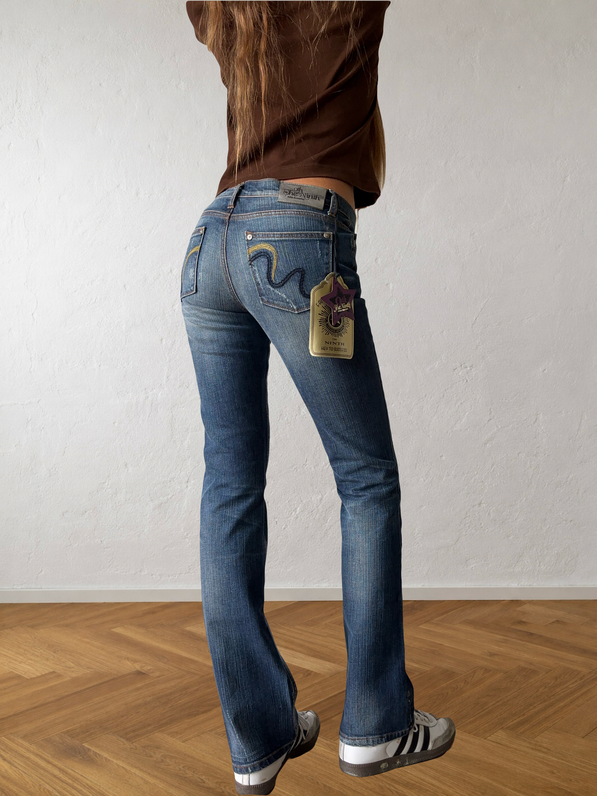 Jeans svasati Bootcut a vita bassa anni 2000