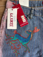 Jeans svasato disegni fatti a mano anni 2000