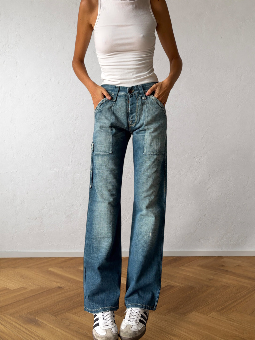 Jack & Jones anni 90 blu slavato cargo