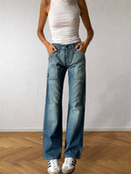 Jack & Jones anni 90 blu slavato cargo
