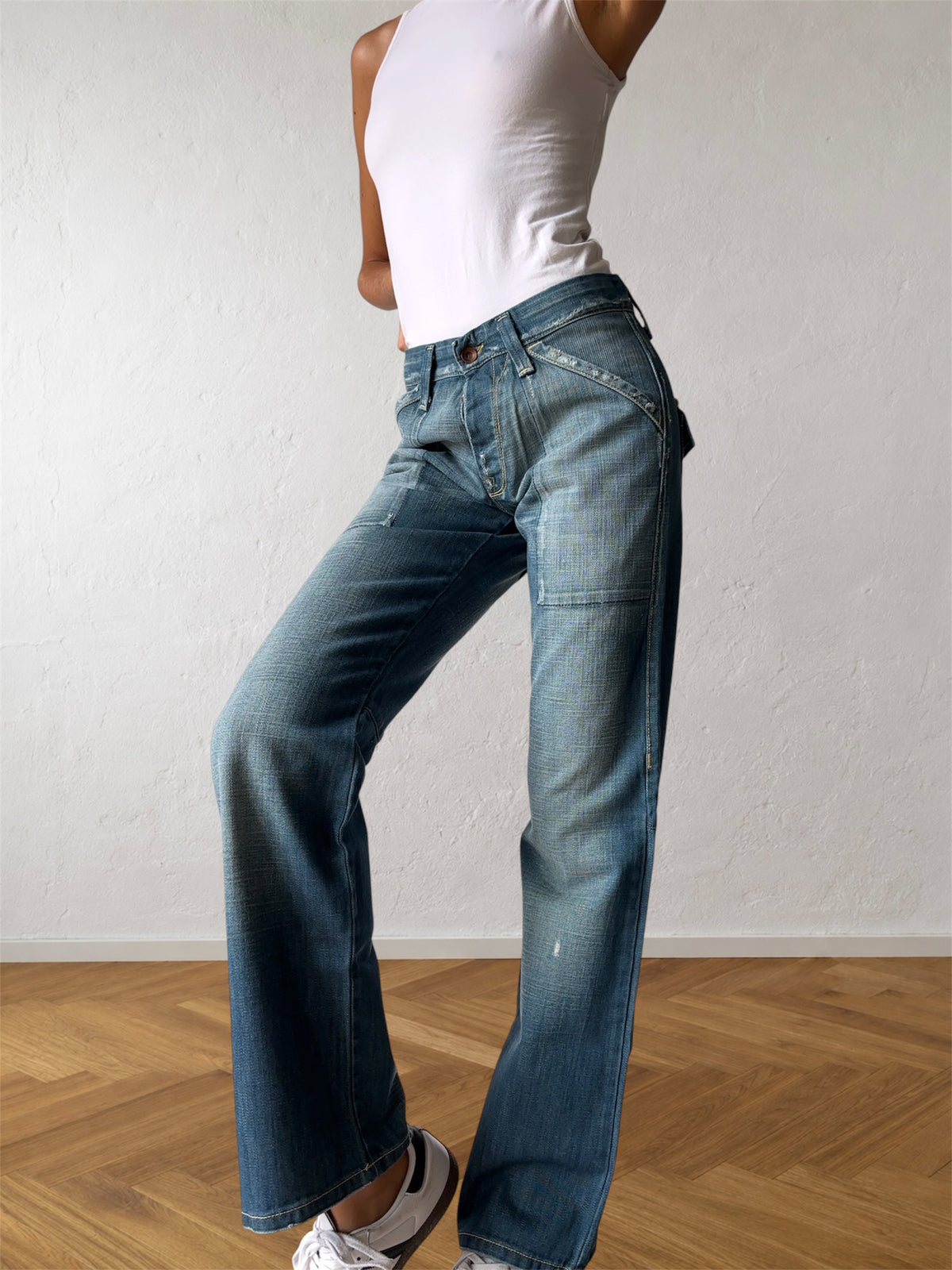 Jack & Jones anni 90 blu slavato cargo