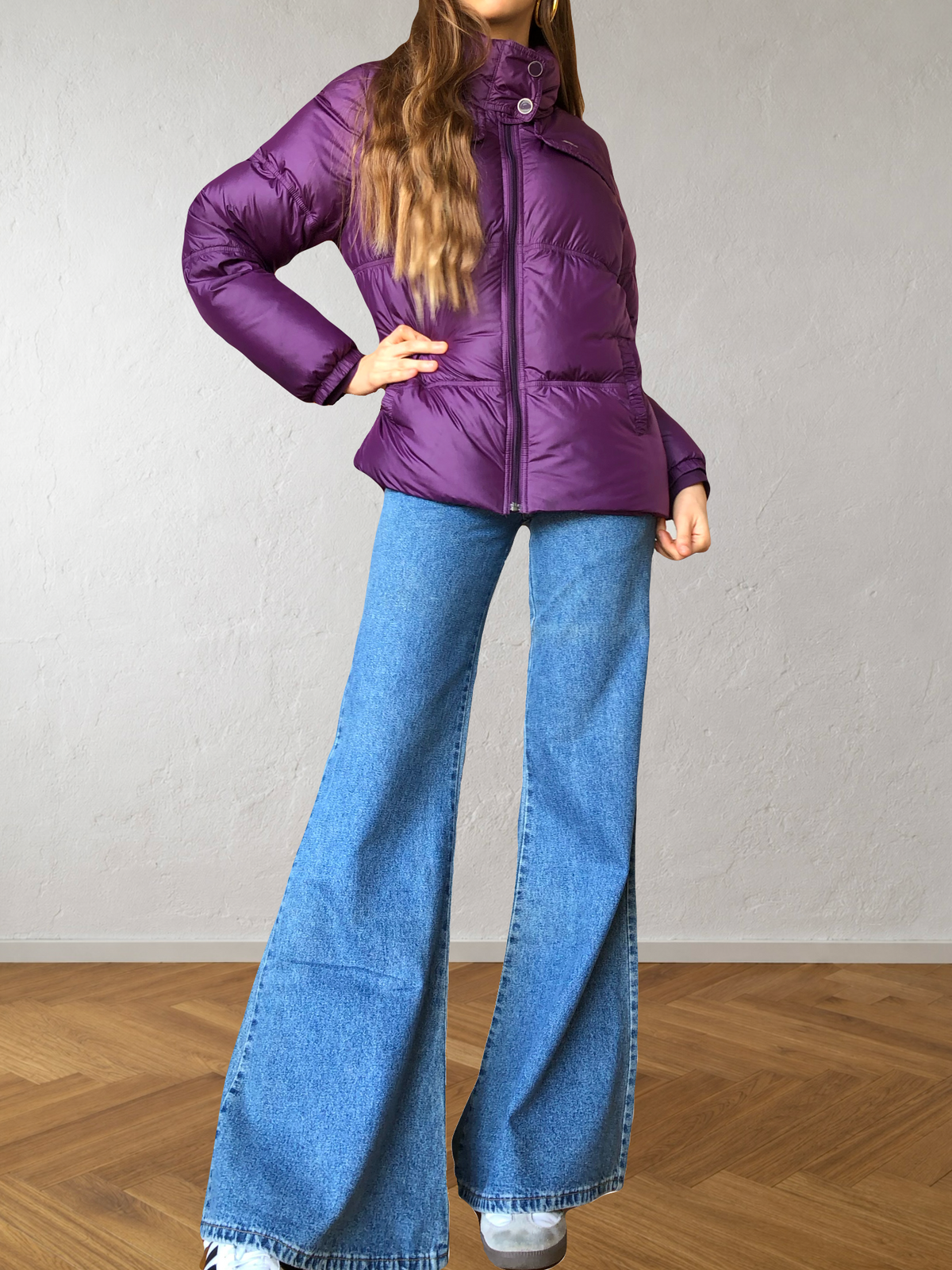Giubbotto Adidas Vintage viola anni 2000