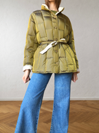 Giubbotto reversibile beige e verde anni 90
