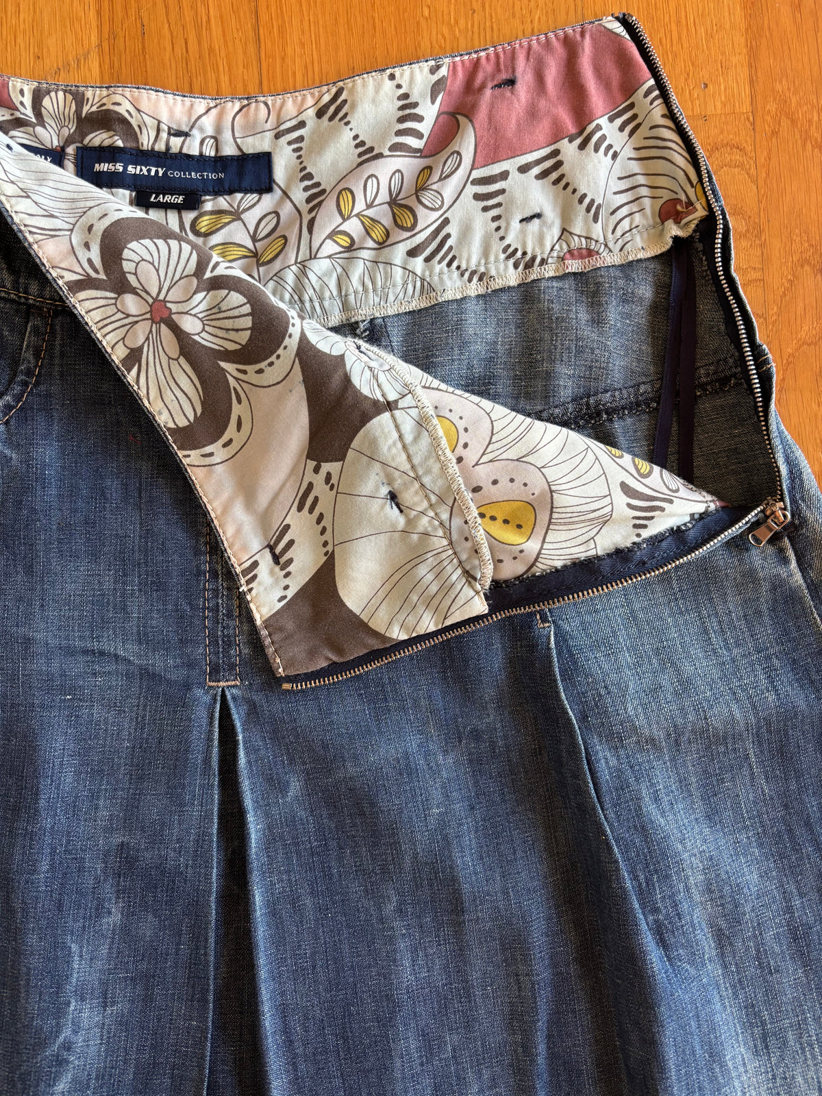 Gonna Miss Sixty al ginocchio in jeans e lino