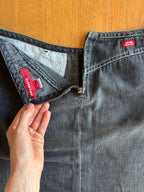 Gonna Miss Sixty denim grigio ricamata fiori