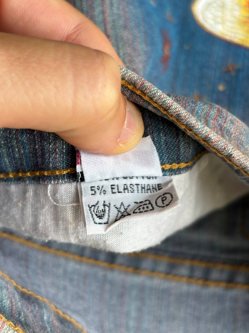 Jeans svasati disegni fatti a mano anni 2000