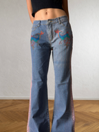 Jeans svasato disegni fatti a mano anni 2000