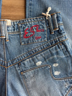 Jeans anni 90 gamba ampia dettagli cargo