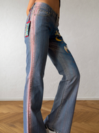 Jeans svasati disegni fatti a mano anni 2000