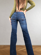 Low-rise cargo jeans with zip
