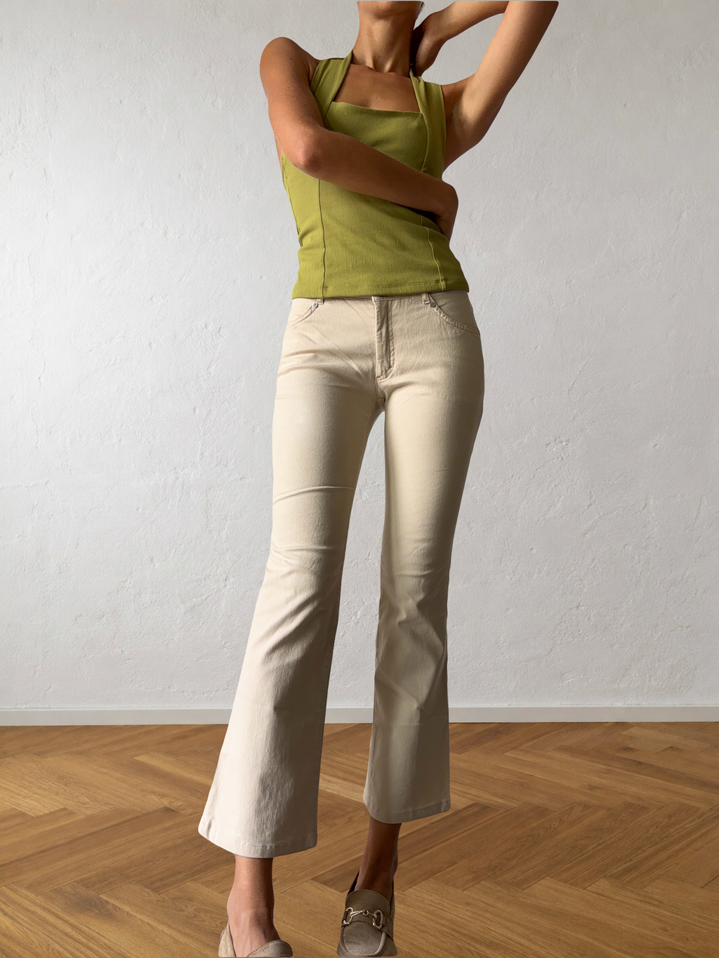 1990s beige Hugo Boss trousers