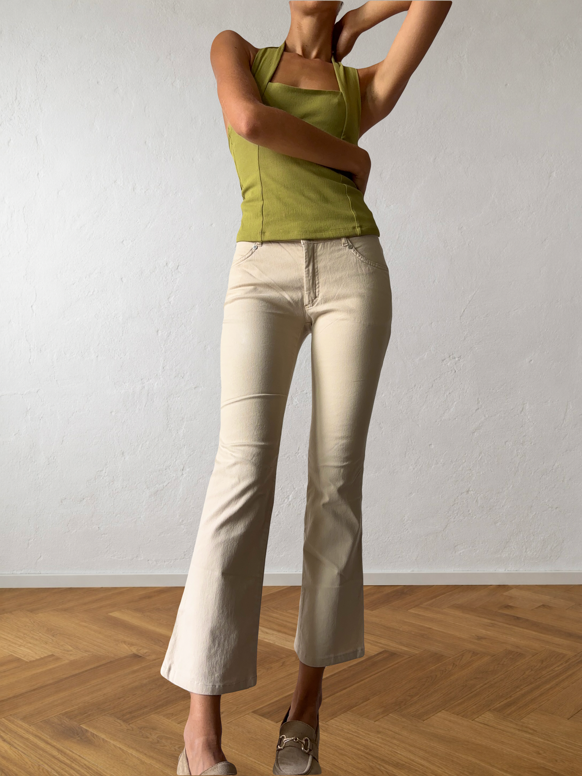 1990s beige Hugo Boss trousers