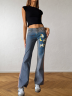 Jeans svasati disegni fatti a mano anni 2000