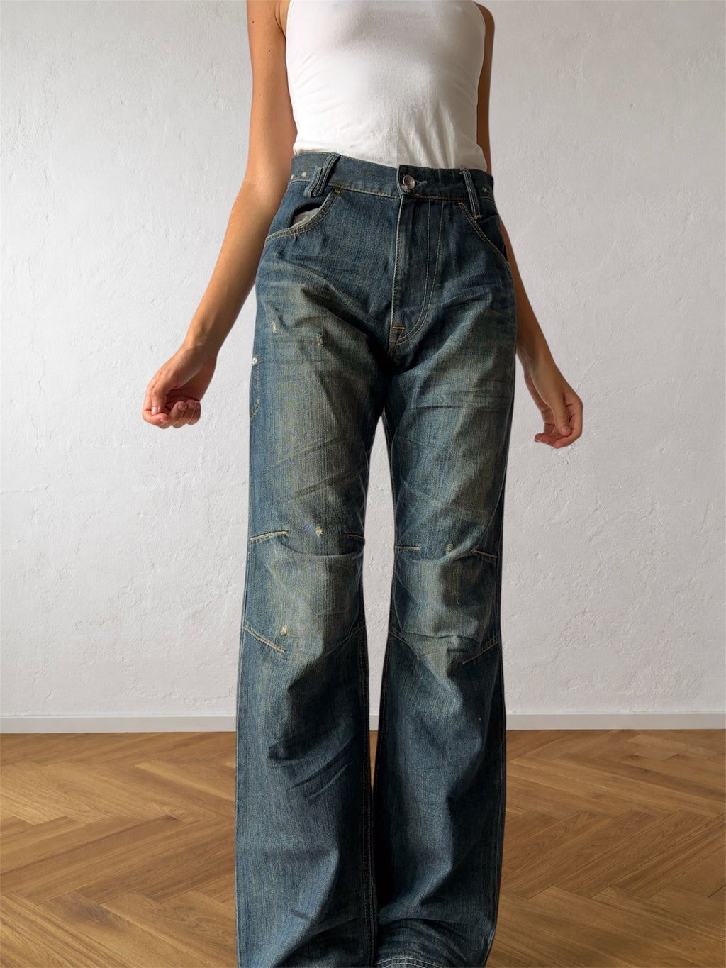 90s Energie Miss Sixty cargo jeans with back zipper