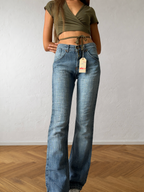 90s light-wash straight bootcut jeans