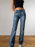 Jeans anni 90 dritti dettagli cargo