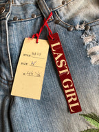 Low-rise bootcut embroidered flared jeans