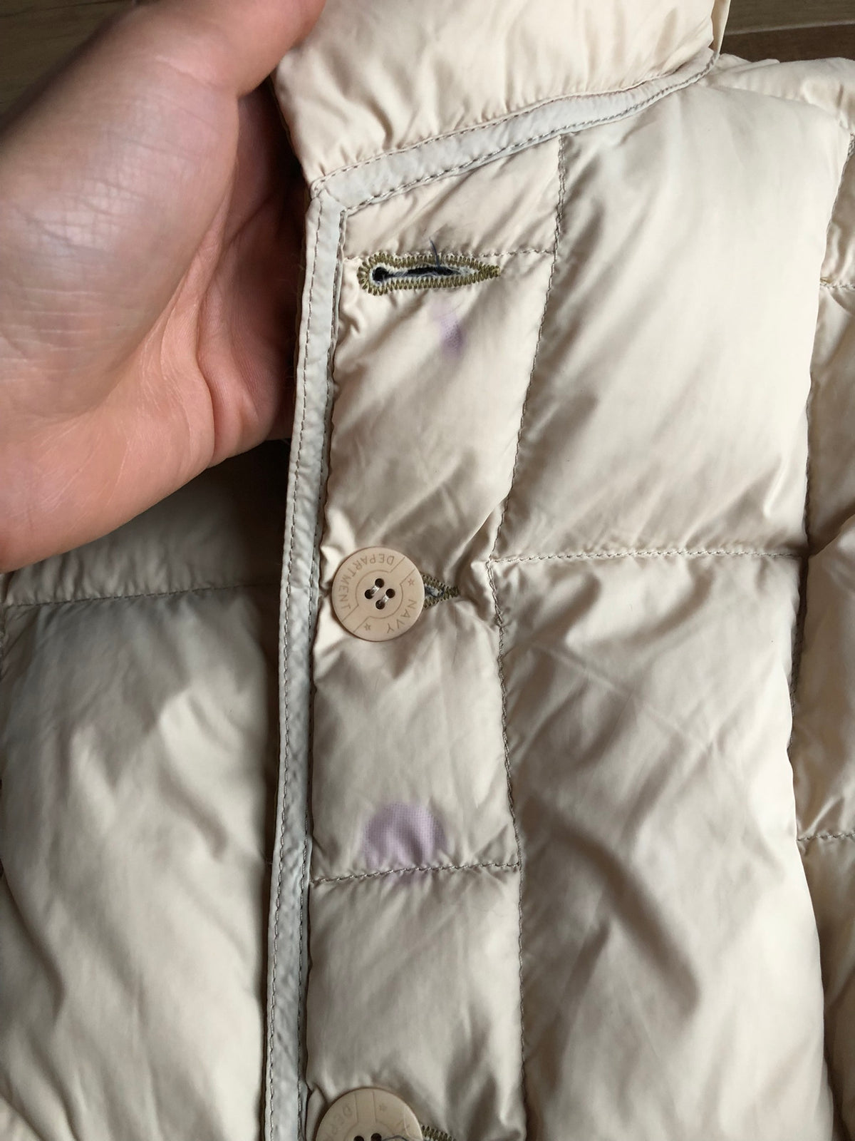 Giubbotto reversibile beige e verde anni 90