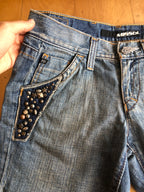 Capri-Jeans von Miss Sixty mit Strasssteinen und niedriger Taille im 2000er-Jahre-Stil