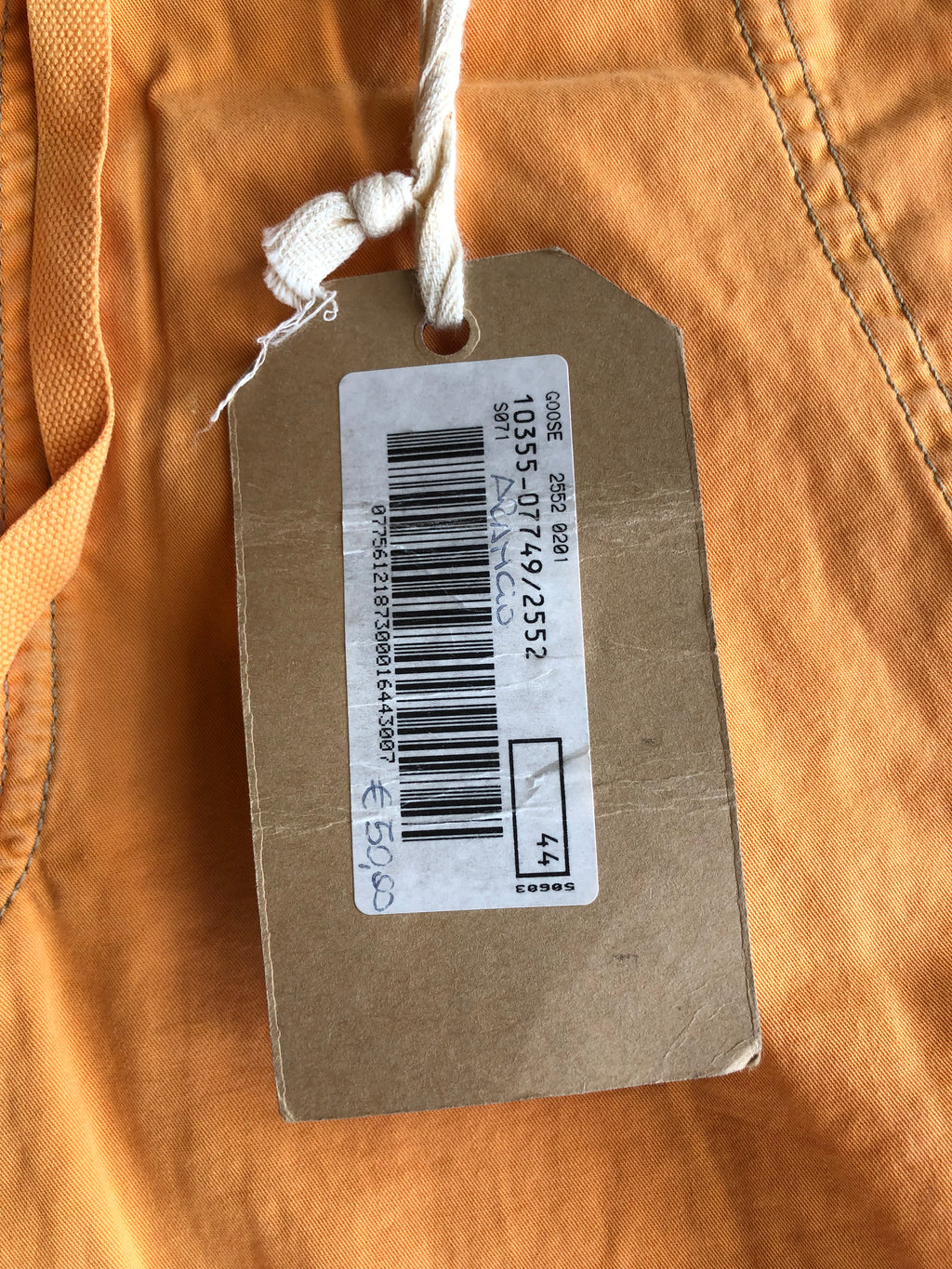 90s orange knee-length shorts