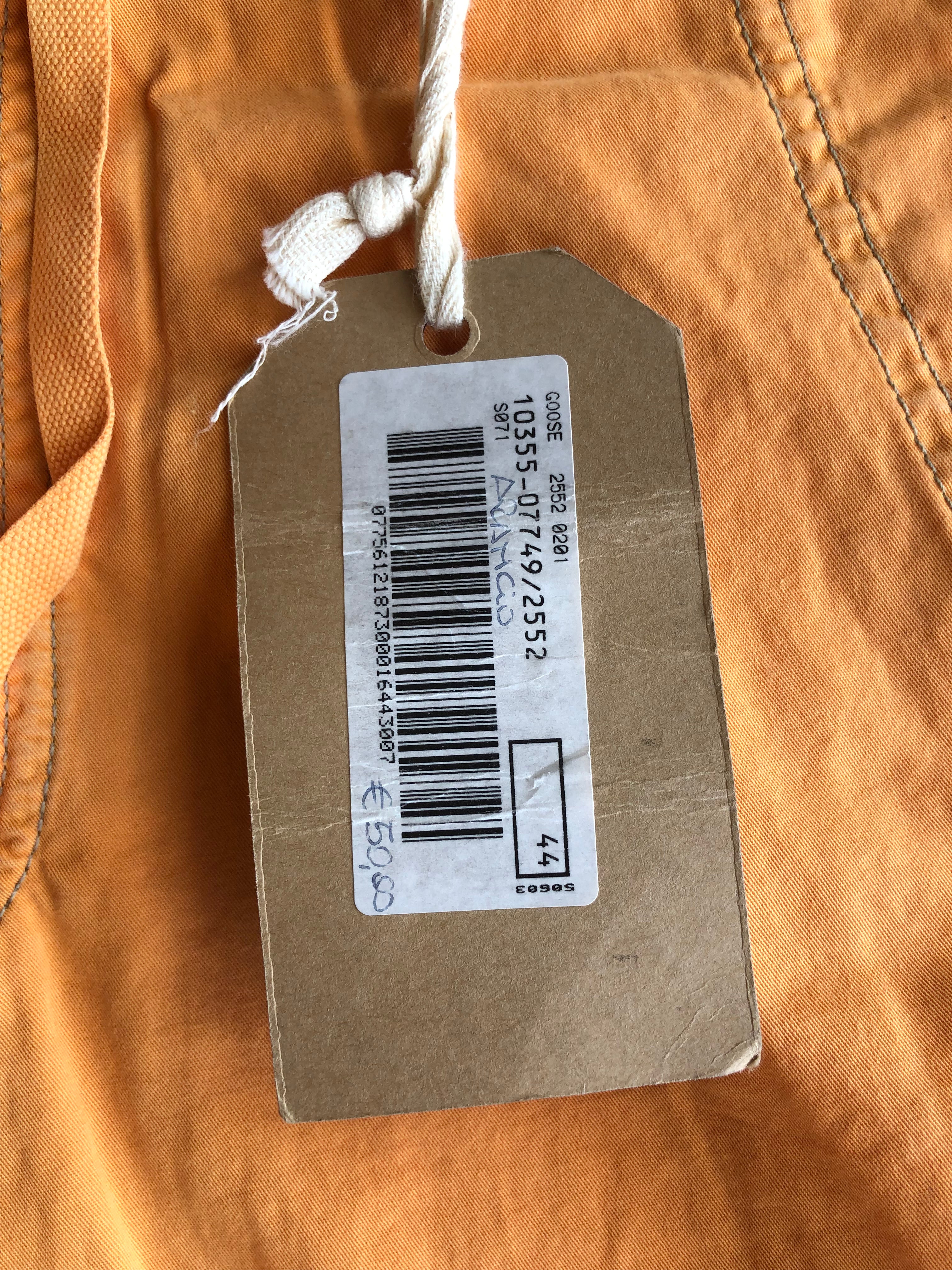 90s orange knee-length shorts