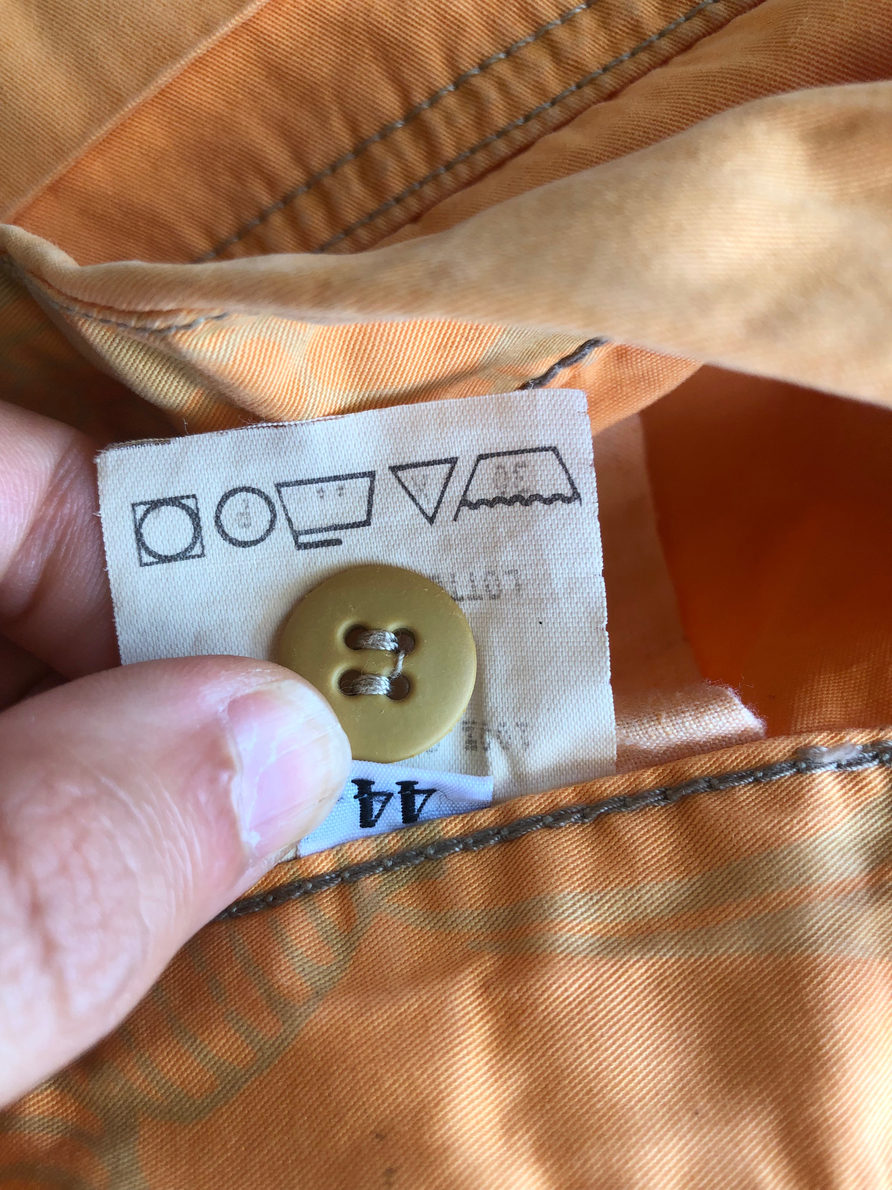 90s orange knee-length shorts